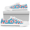 Cherry Blossom Pattern Print Design CB09 White Bottom Low Top Shoes