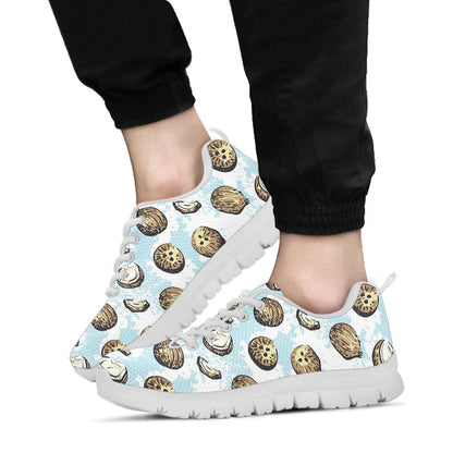Coconut Pattern Print Design CN01 Sneakers White Bottom Shoes