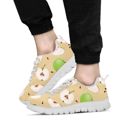 Apple Pattern Print Design AP07 Sneakers White Bottom Shoes
