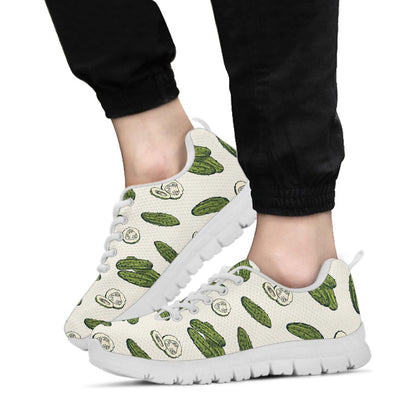Cucumber Pattern Print Design CC05 Sneakers White Bottom Shoes