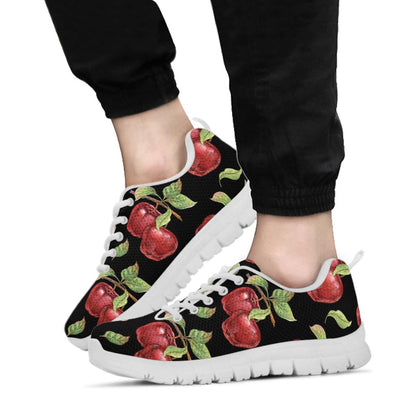 Apple Pattern Print Design AP011 Sneakers White Bottom Shoes
