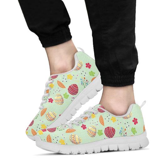 Easter Eggs Pattern Print Design RB07 Sneakers White Bottom Shoes