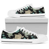 Sea Turtle Stamp Pattern White Bottom Low Top Shoes