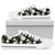 Daisy Pattern Print Design DS07 White Bottom Low Top Shoes