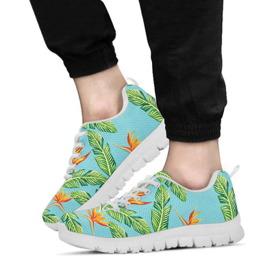 Bird Of Paradise Pattern Print Design BOP04 Sneakers White Bottom Shoes