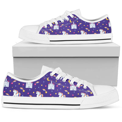 Unicorn Casttle White Bottom Low Top Shoes