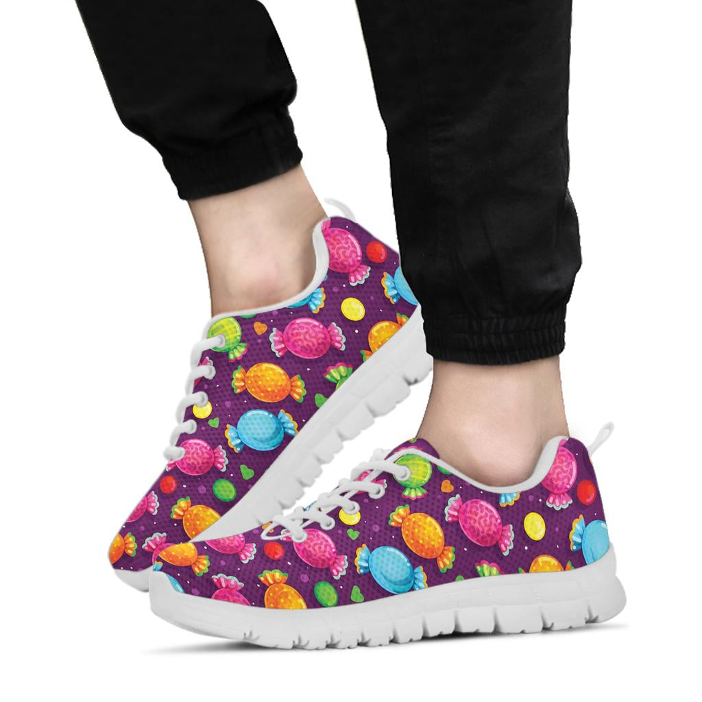 Candy Pattern Print Design CA05 Sneakers White Bottom Shoes