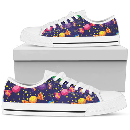 Candy Pattern Print Design CA06 White Bottom Low Top Shoes