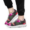 Hibiscus Pattern Print Design HB014 Sneakers White Bottom Shoes