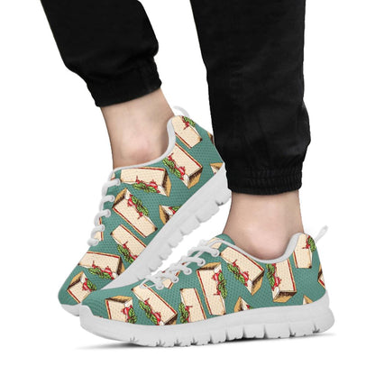 Cheesecake Pattern Print Design CK02 Sneakers White Bottom Shoes