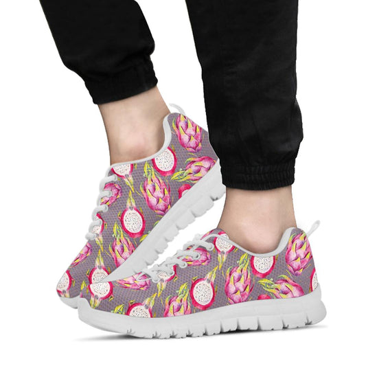 Dragonfruit Pattern Print Design DF03 Sneakers White Bottom Shoes