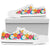 Daisy Pattern Print Design DS05 White Bottom Low Top Shoes