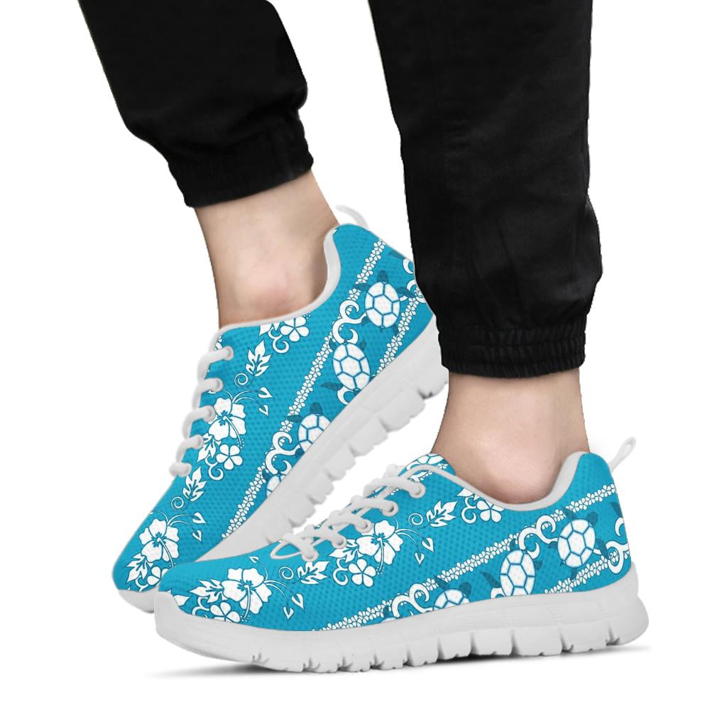 Hawaiian Themed Pattern Print Design H025 Sneakers White Bottom Shoes