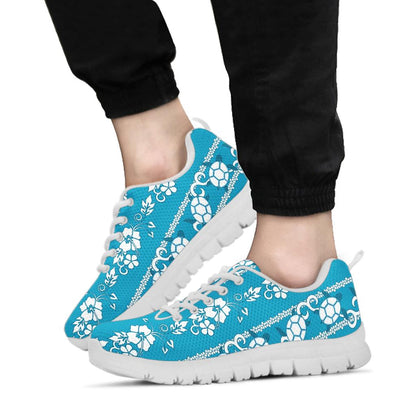 Hawaiian Themed Pattern Print Design H025 Sneakers White Bottom Shoes