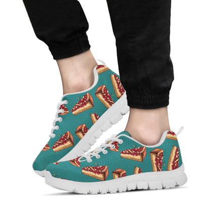 Cheesecake Cherry Pattern Print Design CK03 Sneakers White Bottom Shoes