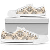 lotus Boho Pattern Print Design LO05 White Bottom Low Top Shoes