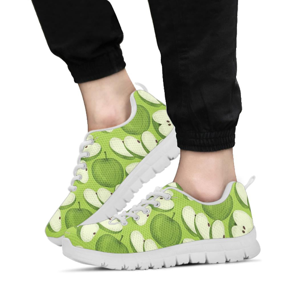 Apple Pattern Print Design AP010 Sneakers White Bottom Shoes