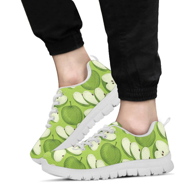 Apple Pattern Print Design AP010 Sneakers White Bottom Shoes