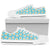 Daisy Pattern Print Design DS03 White Bottom Low Top Shoes