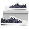 Nautical Anchor Rope Pattern White Bottom Low Top Shoes