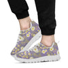 Daisy Pattern Print Design DS011 Sneakers White Bottom Shoes