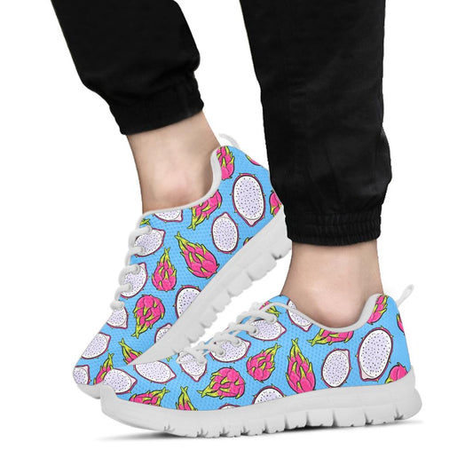 Dragonfruit Pattern Print Design DF04 Sneakers White Bottom Shoes