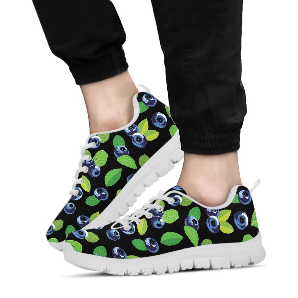 Blueberry Pattern Print Design BB03 Sneakers White Bottom Shoes