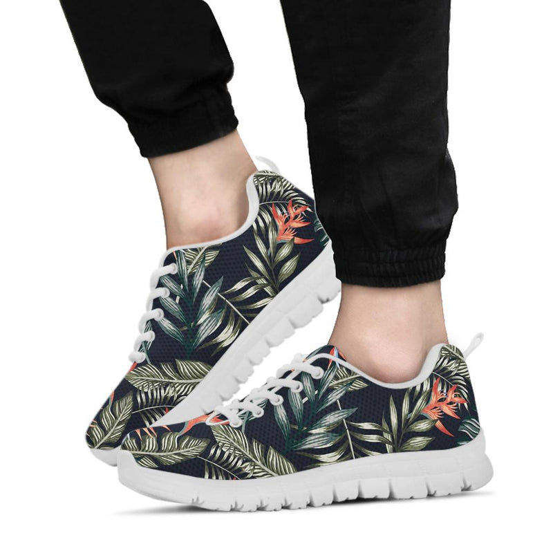 Bird Of Paradise Pattern Print Design BOP02 Sneakers White Bottom Shoes