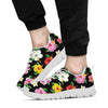 Hibiscus Pattern Print Design HB025 Sneakers White Bottom Shoes