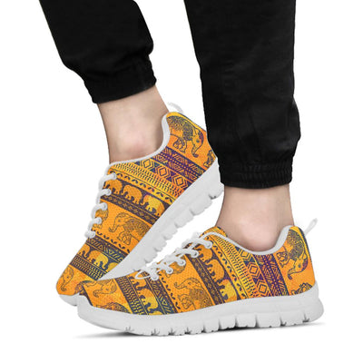 Elephant Aztec Sneakers White Bottom Shoes