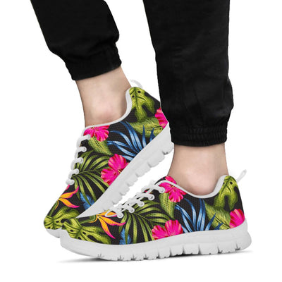 Bird Of Paradise Pattern Print Design BOP014 Sneakers White Bottom Shoes