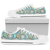 Blue Dream catcher White Bottom Low Top Shoes