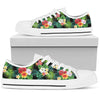 Hibiscus Hawaiian flower tropical White Bottom Low Top Shoes