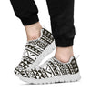 Hand draw Tribal Aztec Sneakers White Bottom Shoes