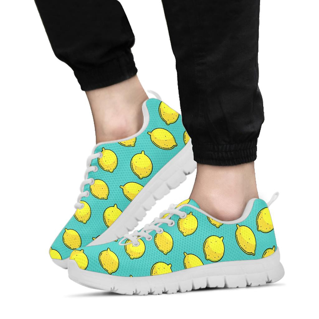 Lemon Pattern Print Design LM04 Sneakers White Bottom Shoes