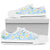 Daisy Pattern Print Design DS010 White Bottom Low Top Shoes