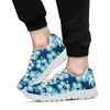 Blue Hibiscus Pattern Print Design HB011 Sneakers White Bottom Shoes