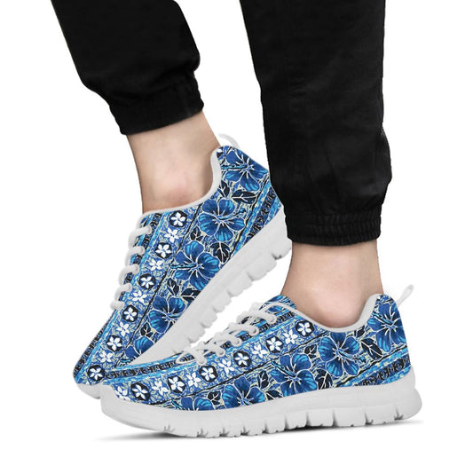 Hawaiian Themed Pattern Print Design H012 Sneakers White Bottom Shoes