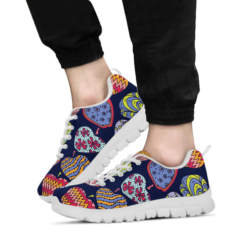 Apple Pattern Print Design AP05 Sneakers White Bottom Shoes