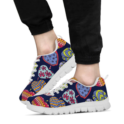 Apple Pattern Print Design AP05 Sneakers White Bottom Shoes