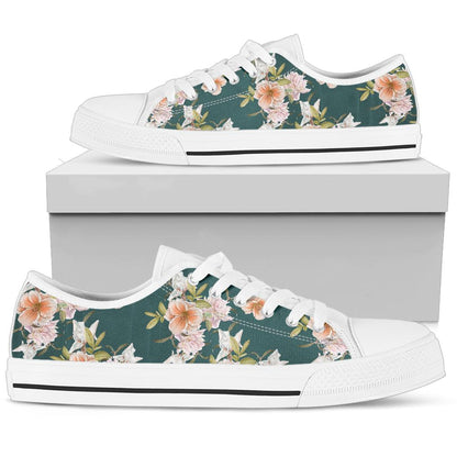 Iris Pattern Print Design IR01 White Bottom Low Top Shoes
