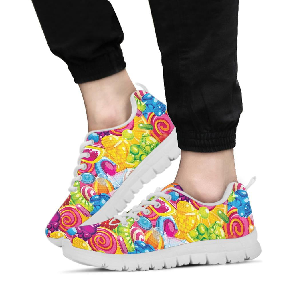 Candy Pattern Print Design CA01 Sneakers White Bottom Shoes