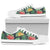 Bird Of Paradise Pattern Print Design BOP09 White Bottom Low Top Shoes