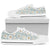 Daisy Pattern Print Design DS012 White Bottom Low Top Shoes