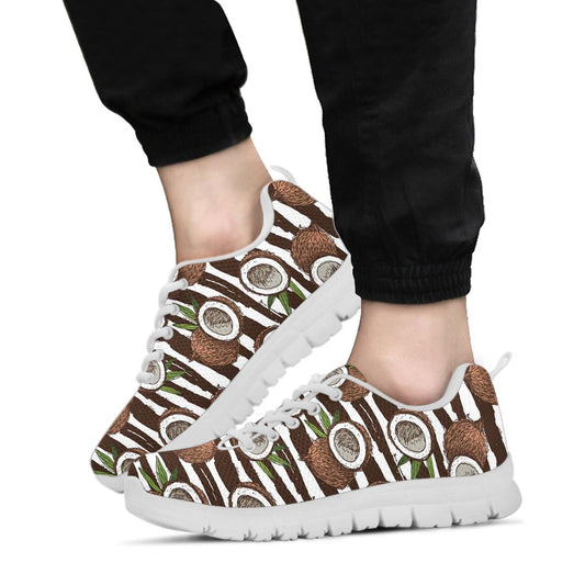 Coconut Pattern Print Design CN04 Sneakers White Bottom Shoes