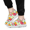 Daisy Pattern Print Design DS05 Sneakers White Bottom Shoes