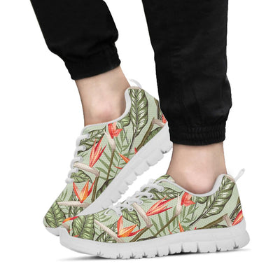 Bird Of Paradise Pattern Print Design BOP08 Sneakers White Bottom Shoes