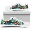 Tropical Palm Leaves Hawaiian Flower White Bottom Low Top Shoes