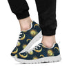 Gold Sun Moon Face  Sneakers White Bottom Shoes