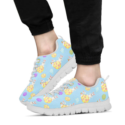 Easter Eggs Pattern Print Design RB015 Sneakers White Bottom Shoes